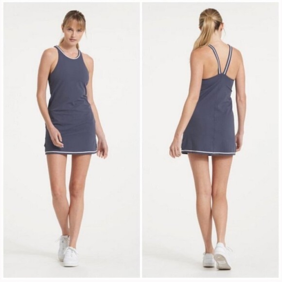 Vuori Volley dress dark grey size M activewear athletic athleisure tennis dress - Picture 3 of 14